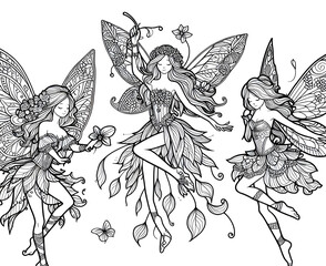 hand drawn sketch of butterfly