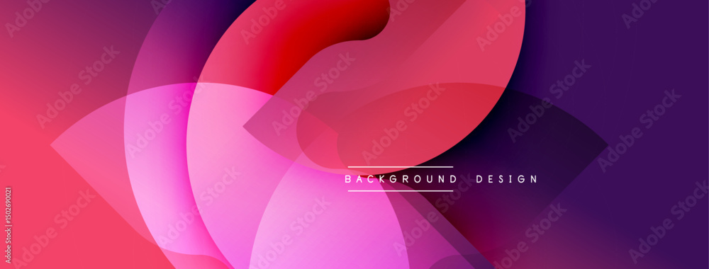 Aufkleber abstract gradient layers create dynamic visual flow. pink, purple hues blend, forming modern backgro