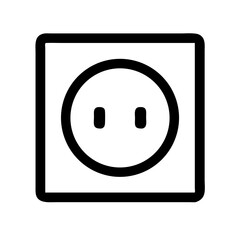Electrical outlet icon, power supply symbol, for website design