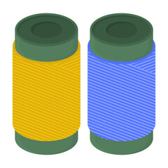 Minimalist Thread Spool Sewing Supplies Vector. Thread Spool Element on White Background. Good for Sewing.
