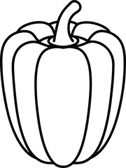 Vector illustration of fresh red fruit and vegetable icons including apple and tomato