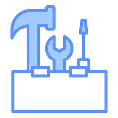 Toolkit Outline Blue Color Icon