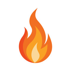 flame fire icon on white background