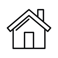 house outline icon on white background