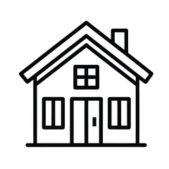 house outline icon on white background