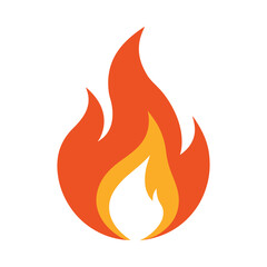 flame icon on white background