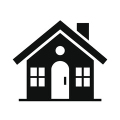 house silhouette icon on white background