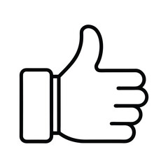 thumb up icon outline white background
