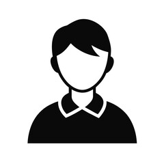 avatar silhouette icon on white background