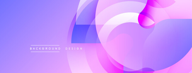 Abstract fluid shapes, purple hues, modern design. Gradient layers create dynamic visual effect. Minimalist background suitable for presentations.