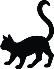 Black cat animal silhouette vector illustration design