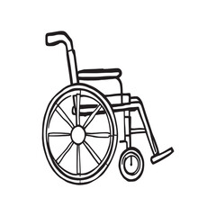 Wheelchair contour artwork suitable for rehabilitation themes