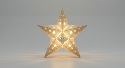 Fototapeta premium Cream colored star shaped light fixture