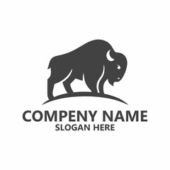 Bison Logo Design Template for Company Branding