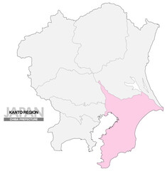 日本地図 関東地方 千葉県 県境有り03