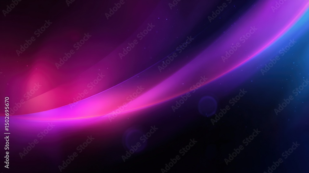 Poster purple and blue abstract background with dynamic light streaks and smooth gradient for digital desig