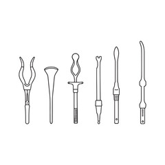 minimalist line art urethral dilator anatomy medical tool