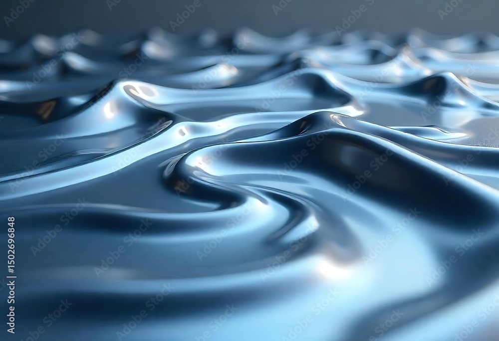 Poster generative ai shimmering liquid surface with gentle waves and reflections