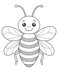 bee coloring pages for kids