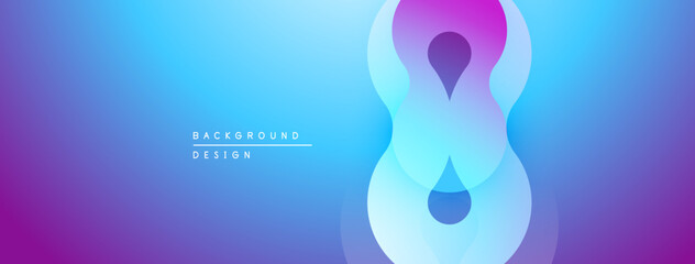 Obraz premium Abstract gradient background. Soft blue, purple hues blend. Minimalist design features flowing shapes, modern aesthetic.