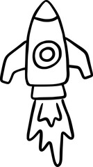 Rocket Space Doodle