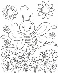 bee coloring pages for kids