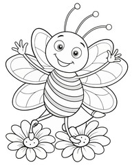 bee coloring pages for kids