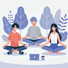 vector image of a person sitting