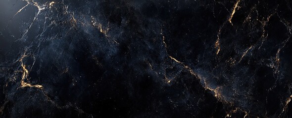 Black marble with gold veins, dark and elegant