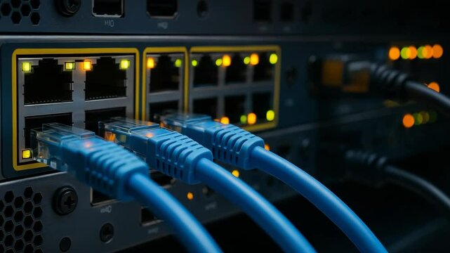 network hub and patch cables