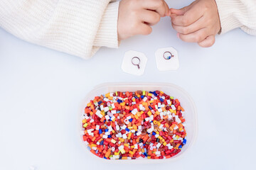 Crafting with colorful Murano beads from Venice