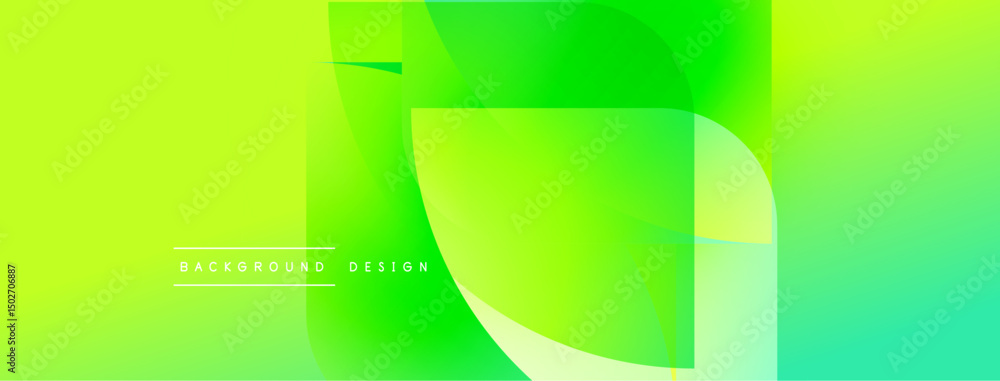 Poster Abstract vibrant gradients, flowing shapes create modern background. Soft transitions, dynamic composition, visual harmony present.