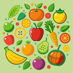 seamless background with fruits