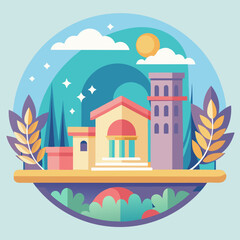 Fototapeta premium vector illustration of a city