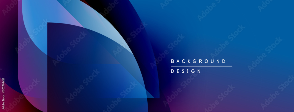 Leinwandbilder abstract gradients create dynamic composition. blue, purple hues dominate design, suggesting depth, 