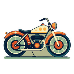 Obraz premium red motorcycle isolated on white background