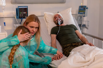 An emotional hospital scene highlights the crucial support and care from family in tough times