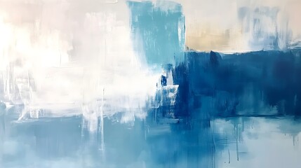 The Emotional Power of Color: Blue and White in Abstract Art 