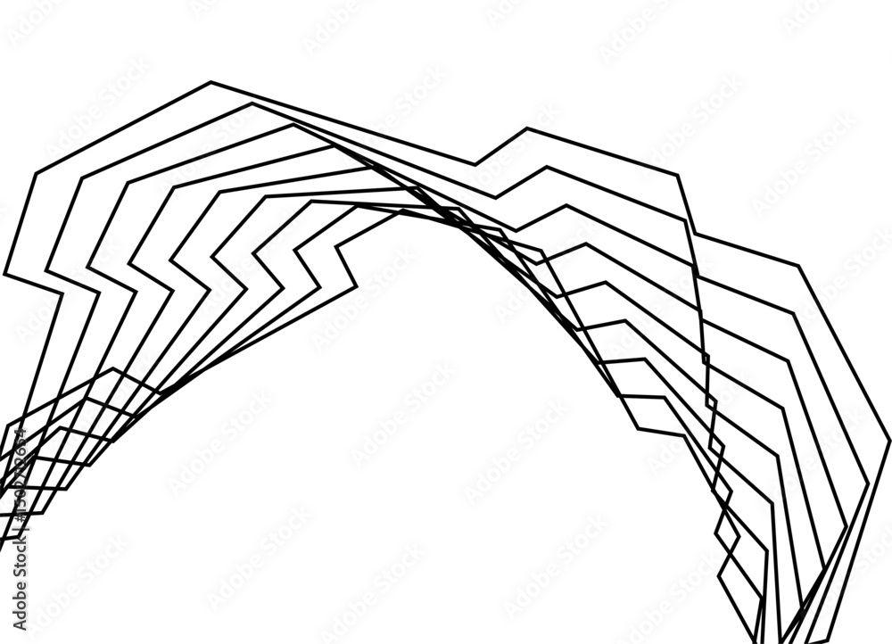 Poster vector pattern of thin black broken lines on a white background. modern design element, for backgrou