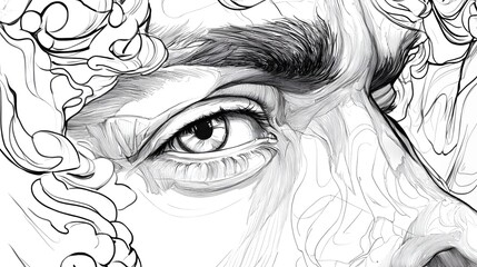Fototapeta premium The Role of Linework in Creating Visual Flow 