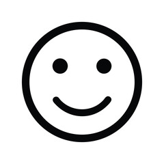 Smile emoji icon vector. Happy face symbol, positive emotion illustration for chat apps, social media, or UI designs