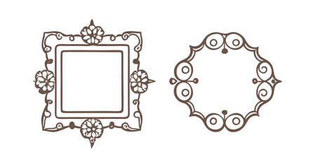 Set ornamental decorative frames Vintage
