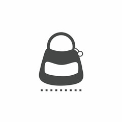 Vector icon template. Black and white bag icon design. Stock vector template.