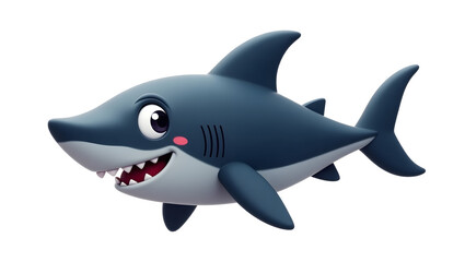 Obraz premium shark cartoon isolated on white