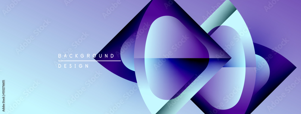 Aufkleber abstract purple design features layered shapes, gradients, light effects. modern background suitable