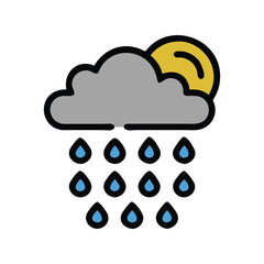 rain, rainy, weather, icon, vector, cloud, symbol, forecast, app, climate, storm, shower, wet, drizzle, precipitation, water, drop, umbrella, gloomy, cold, autumn, spring, season, meteorology, stormy,