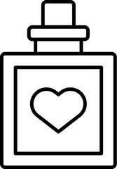 Perfume Isolated Line Icon for Graphics, Designs, Books, Adverts, Apps