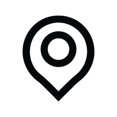 GPS icon vector. Navigation pin symbol for maps, location tracking apps, or travel interface designs

