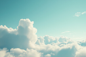 Blue sky with sun and clouds