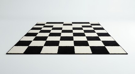 Checkered rug pattern design